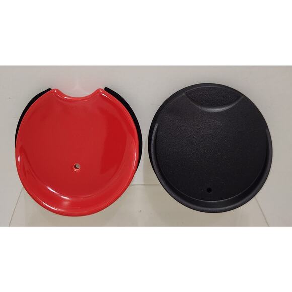 Starbucks Quilted Red Gold & Black Red Ceramic Tumblers Set Of 2 - Picture 8 of 12